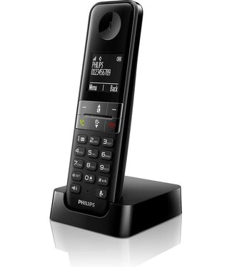 Philips Philips D4701B Draadloze DECT Telefoon - 4,6cm Display - Plug-and-Play - Geoptimaliseerd Ontwerp - Zwart