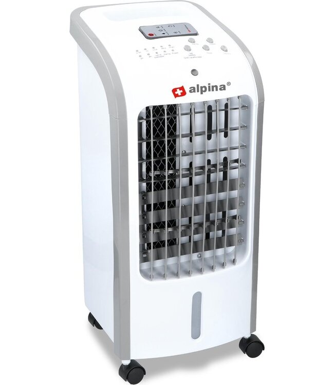 Alpina Alpina air cooler - luchtkoeler – luchtbevochtiger - wit – met afstandsbediening en timer - 3 ventilatiestanden - tot wel 270m3