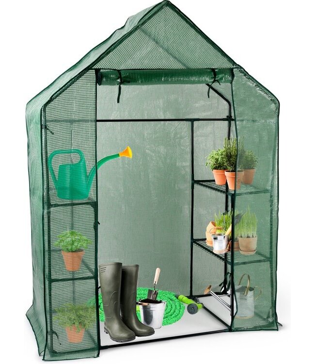 Kinzo Garden Kweekkas  - Plastic broeikas - Meerdere verdiepingen - 143 x 73 x 195 - Groen