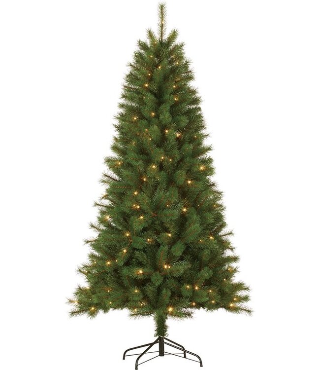Giftsome Kerstboom - Kerstboom met LED verlichting - Opvouwbare takken - Warm wit licht - 185 CM - Groen