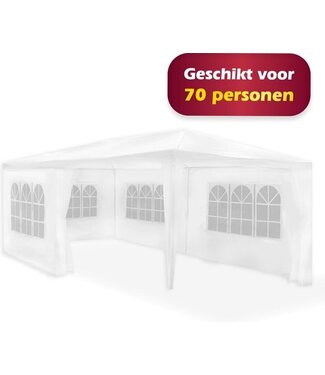 Lifetime Garden Lifetime Garden partytent - 6 zijwanden - met ramen - 3 x 6 m - wit