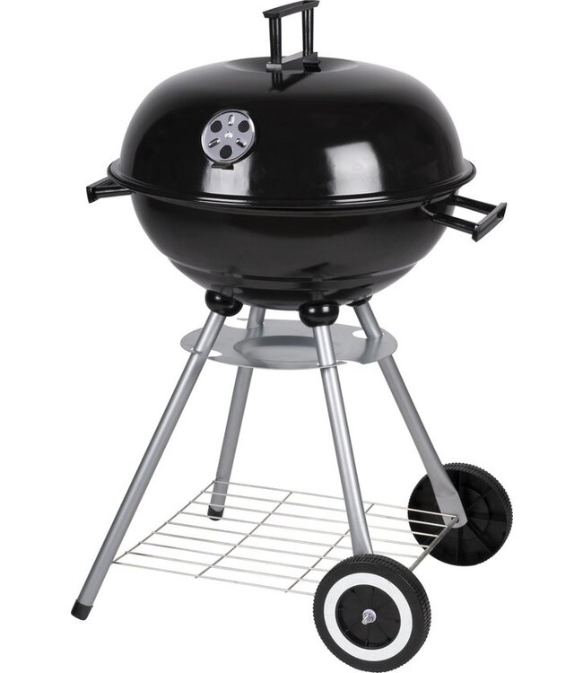 BBQ collection Barbecue Rond - Kogelbarbecue - Houtskool BBQ - met Deksel en Wielen - Opbergrooster