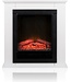 Classic Fire Classic Fire Sfeerhaard Elektrisch Lugano - Elektrische Haard met Schouw- 1800 Watt - Zwart/ Wit