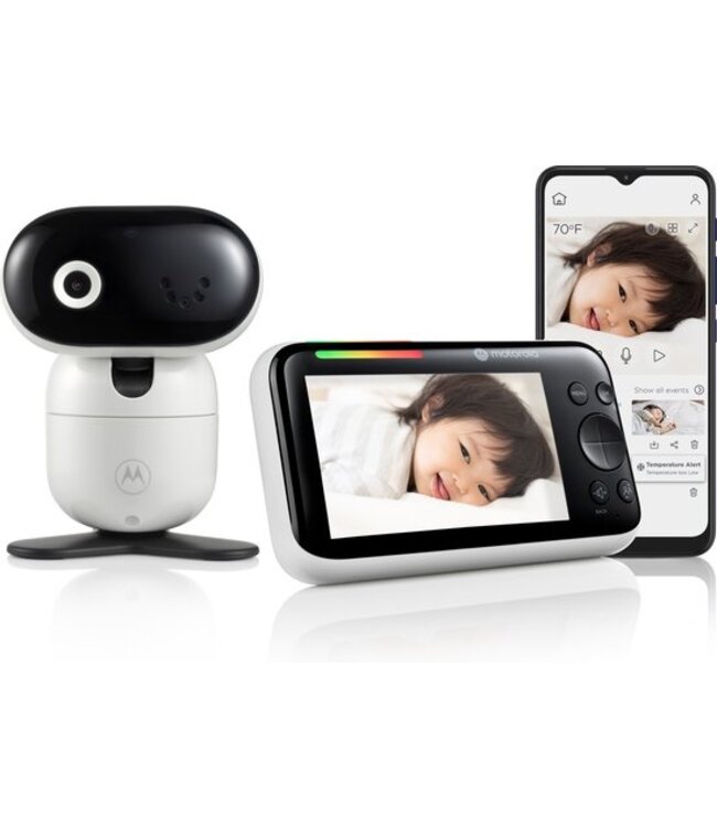 Motorola Nursery PIP1610 HD Connected - Wifi babyfoon met Camera en 24/7 Monitoring Full HD met applicatie - Nachtzicht, op afstand bestuurbaar, temperatuur