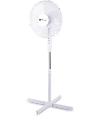 Alpina Alpina ventilator - Staand - Ø 40 cm - Kantelbaar - Zwenkfunctie - Wit