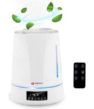 Alpina alpina Luchtbevochtiger 4L - Humidifier - Aroma Diffuser met Timer - Afstandsbediening - Wit