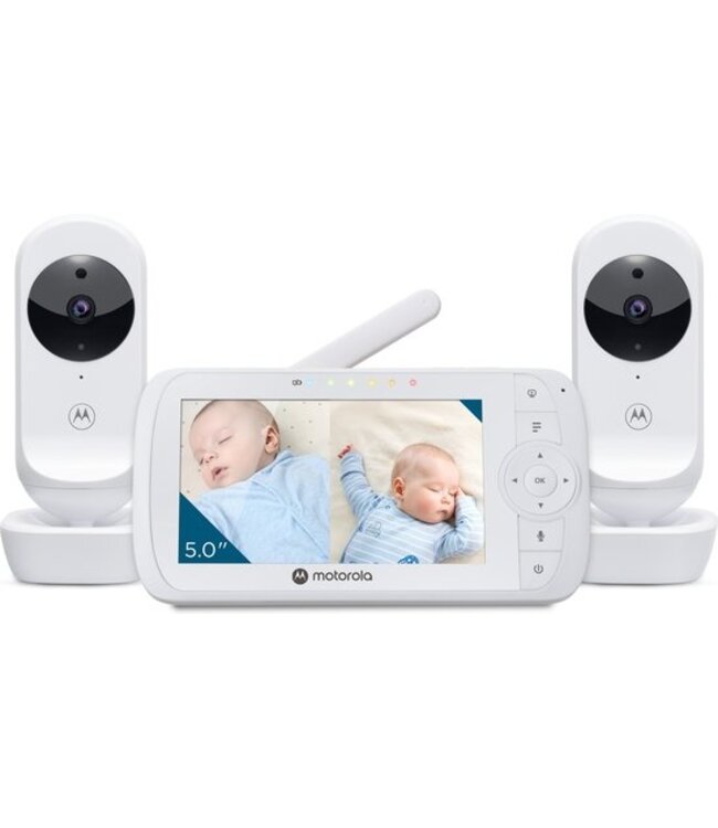 Motorola Nursery Motorola Nursery VM35-2 - Babyfoon met 5-Inch Gesplitst Scherm en 2 Camera's - Nachtvisie - Ingebouwde microfoon