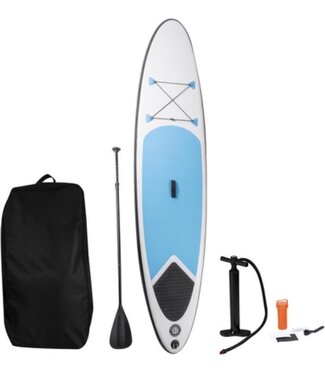 Merkloos Dunlop Opblaasbaar Sup Board met Accessoires - Blauw/Wit - 305 x 71 x 10 cm