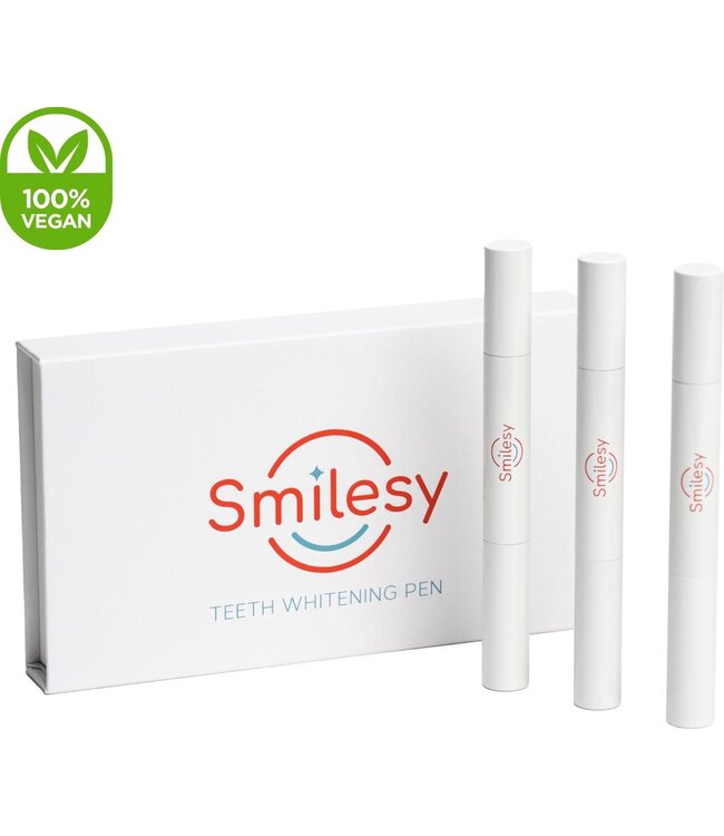 Smilesy Whitening Pen - Set 3 Stuks - Tandenbleek pen - Tandenbleker - Peroxide vrij - Tanden bleekset - Tanden bleken - Witte Tanden - 100% Vegan