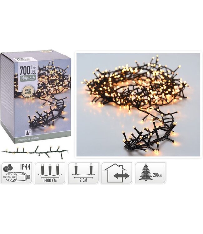 Nampook Kerstverlichting - 14 Meter - Warm Wit - 700 LED - Voor Binnen EN Buiten