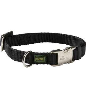 Hunter Hunter Klikhalsband Alu Nylon Soft Zwart - Hondenhalsband - 40-55x2.0 cm