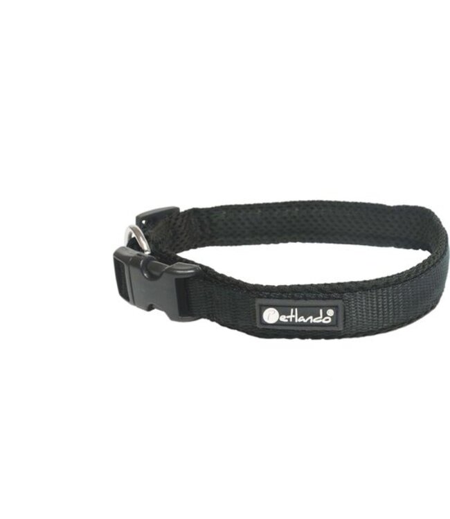 Hondenhalsband Petlando Mesh Collar XL Zwart 55-60cm