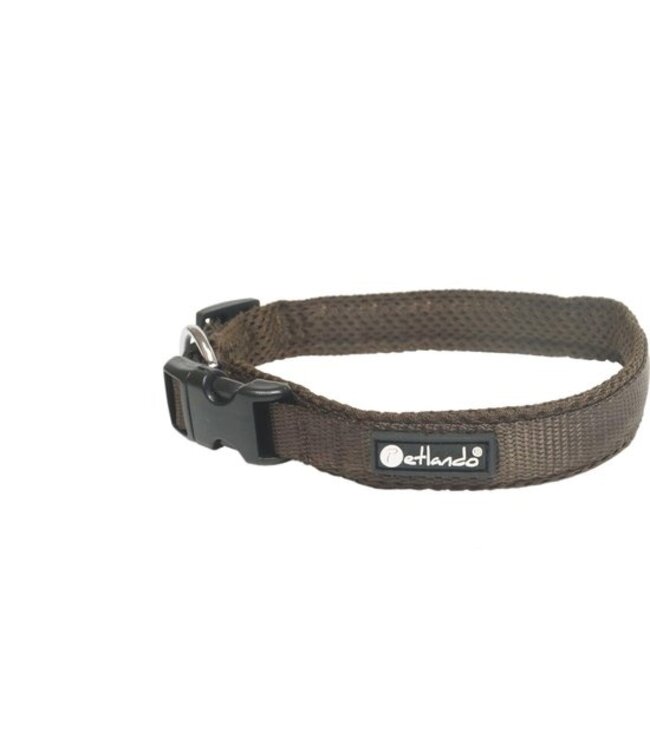 Hondenhalsband Petlando Mesh Collar S Mokka 40-45cm