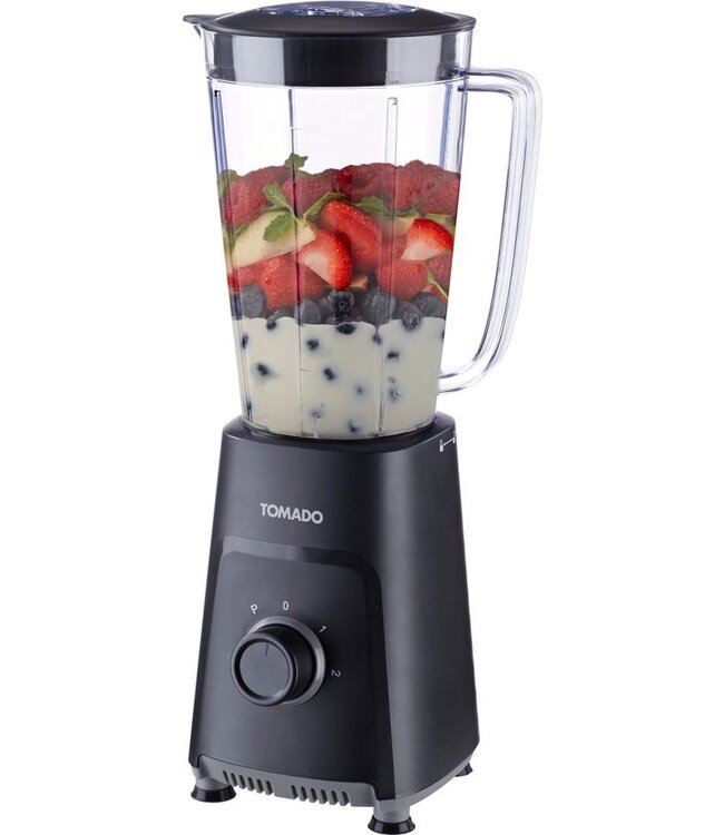 Tomado Tomado TTB1001B - Blender - 1 liter - 2 snelheden - 300W - Pulsestand - Zwart