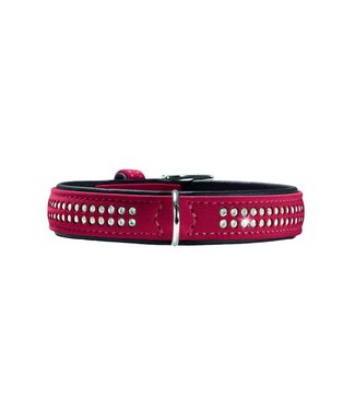 Hunter HUNTER 40 Kunstleren halsband Softie Delux Rood/Zwart