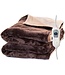 STAUS&BACH STAUS&BACH POWERNAP- Elektrische fleece warmtedeken - 1/2 persoons plaid/sherpa - 160x120 cm knuffeldeken - Wasmachine bestendig - Couverture chauffante - 3 warmtestanden - Bruin