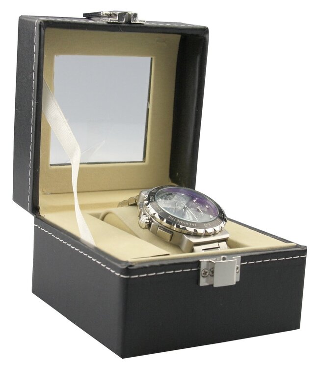 Horlogebox - Horlogedoos voor heren & dames - 1 horloge - Zwart