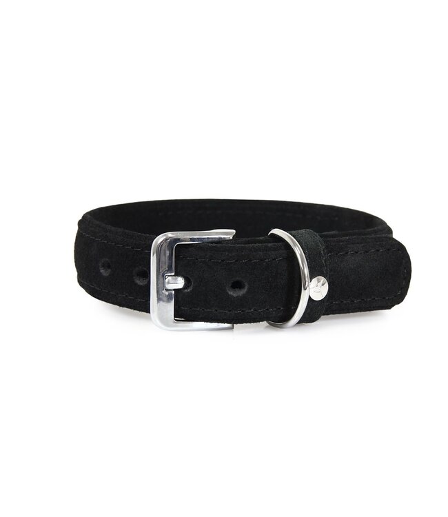 Das Lederband Hondenhalsband - 40 cm Lang - Zwart