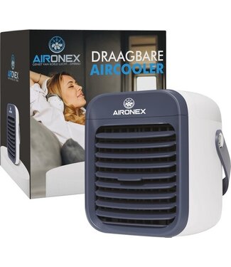 Aironex Draagbare Aircooler Blauw – Draadloze Luchtkoeler met water tank van Aironex – Luchtbevochtiger functie - Luchtkoeler geen airco –Tafelventilator - Ventilator Staand - Verhoog je productiviteit en nachtrust