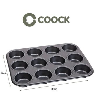 Coock Homewell - Muffin Bakvorm met 12 Cupcake Vormpjes