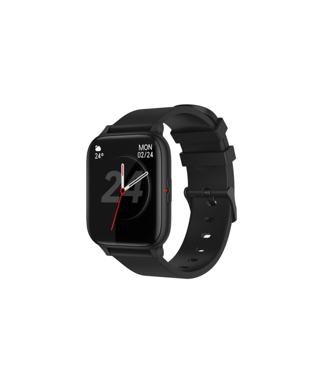 Nuvance - Smartwatch voor Dames en Heren - voor Android en iOS - Touch Screen - IP67 Waterdicht - Stappenteller Horloge - Activity Tracker Smartwatches - Zwart