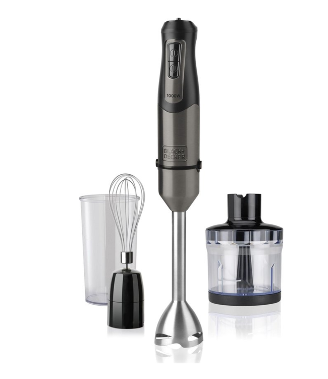 BLACK+DECKER | Multifunctionele Staafmixer met Blender en Klopper - 1000W