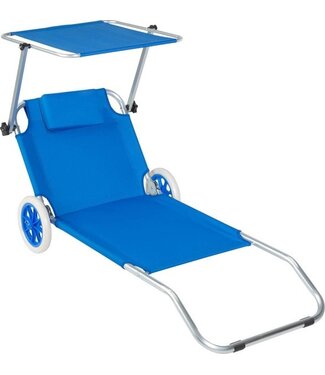 Tectake Tectake -  Aluminium strandstoel Antonia blauw