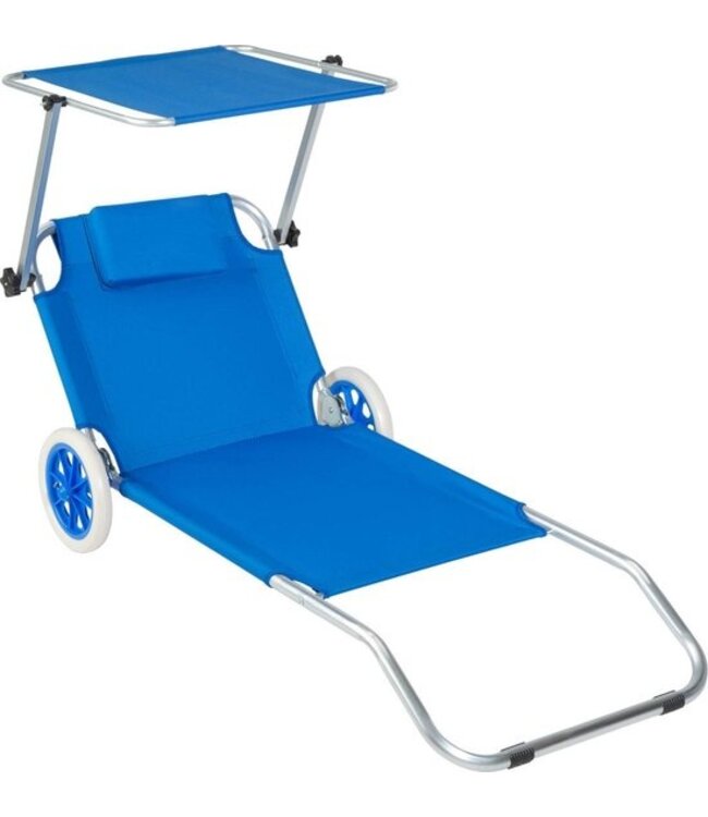 Tectake -  Aluminium strandstoel Antonia blauw