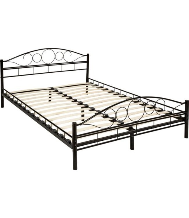 Tectake - Slaapkamerbed met lattenbodem - romantisch design - 140x200cm - 404515