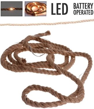 Ceruzo Jute touw met ledverlichting - 1.50 meter