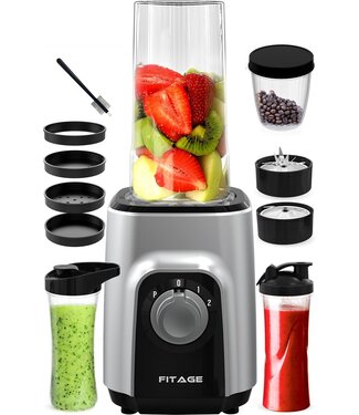 Fit Age FITAGE Blender to Go - Smoothie Maker - 500w - 2x 650ml Smoothie Beker