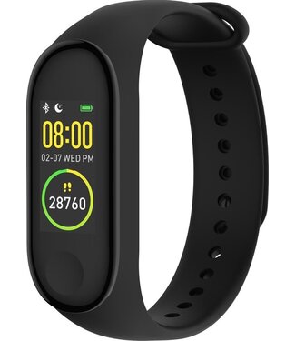 Denver Denver BFH-242 -  Activity tracker - Fitnessband - Hartslagmeter - Bloeddrukmeter - Temperatuurmeter - IP67 Waterproof - Stappenteller - Zwart