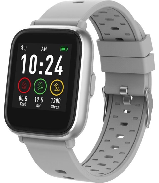 Denver SW161 Smartwatch - Sporthorloge - Hartslagmeter - Stappenteller - Sleep Tracker - IOS & Android - Grijs