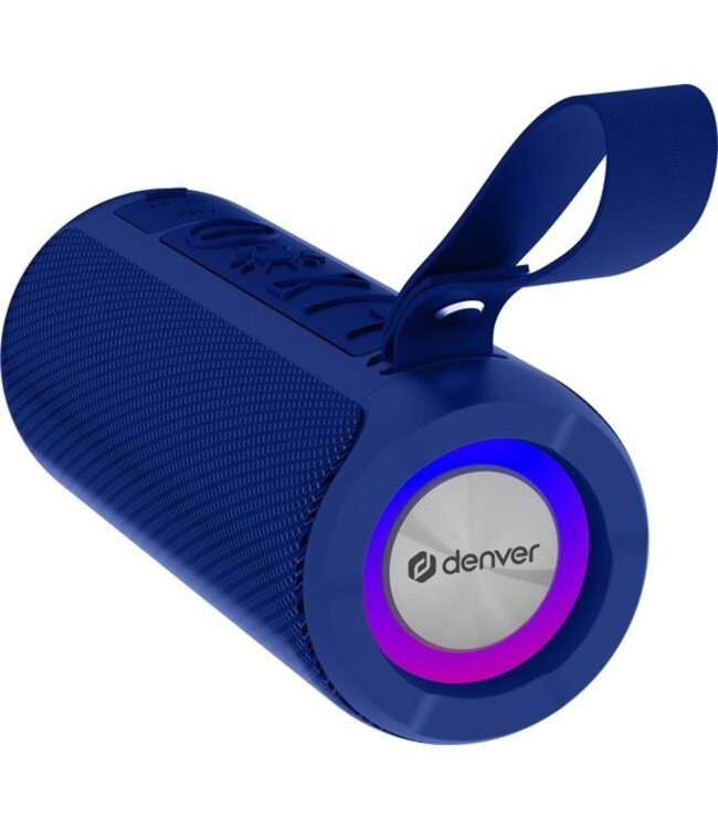 Denver Bluetooth Speaker Draadloos - Lichteffecten - Muziek Box - TWS Pairing - BTV213 - Blauw