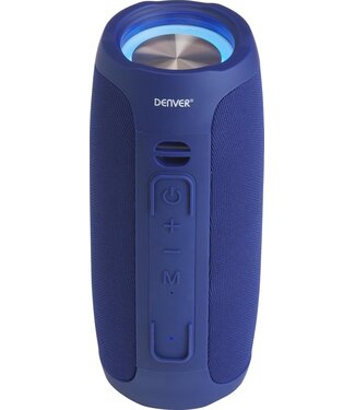Denver Denver Bluetooth Speaker met LED Verlichting - Muziek Box met Oplaadbare Batterij - TWS Pairing - AUX - BTV220 - Blauw