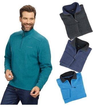 Generic Fleece shirt met rits, kleur blauw, maat 2XL