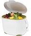 Brender Compost Caddy-GFT Afvalbakje - 24x18x17cm - Wit/Groen