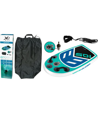 Koopman XQ Max bodyboard - 105 x 60 x 10 cm - Groen / Blauw / Zwart