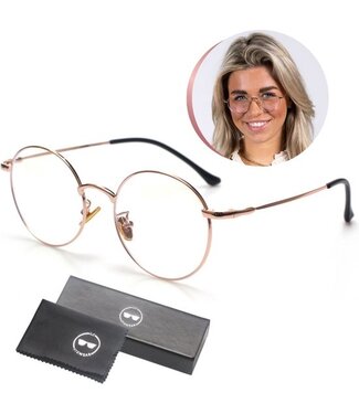 LC Eyewear LC Eyewear Computerbril - Blauw Licht Bril - Blue Light Glasses - Beeldschermbril - Metaal - Unisex - Rose Gold