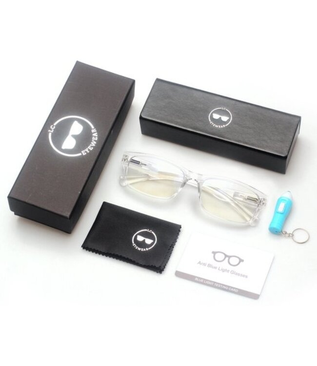 LC Eyewear Computerbril - Blauw Licht Bril - Blue Light Glasses - Beeldschermbril - Unisex - Transparant - Design