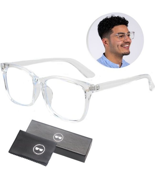LC Eyewear LC Eyewear Computerbril - Blauw Licht Filter - Blue Light Glasses - Beeldschermbril - Design - Unisex - Transparant