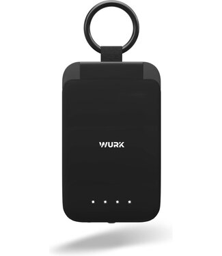 Wurk Wurk Mini Powerbank – Mobiel Oplader – Universeel Oplader - Geschikt voor Lightning en USB C apparaten – 2000 mAh - Zwart