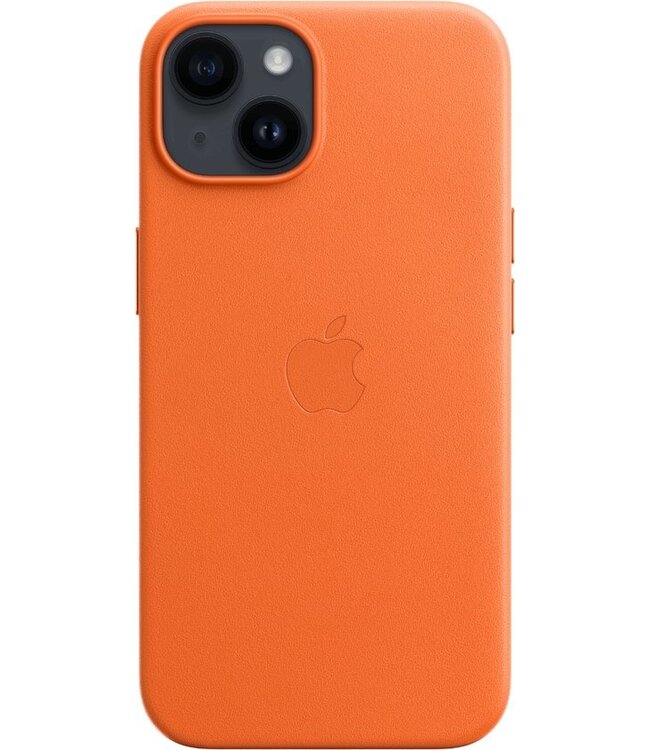 Apple Leren hoesje met MagSafe voor iPhone 14 Plus - Oranje
