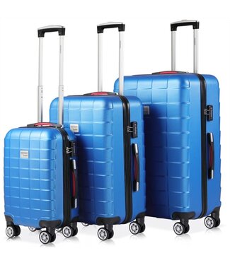 Monzana Monzana Exopack 3-delige Hardcase Set Blauw ABS