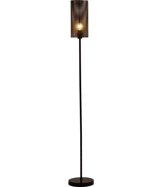 Pauleen Black Mesh Vloerlamp - E14 - Zwart