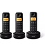 Philips Philips D1603B/01- Draadloze DECT-Telefoon - Groot Display - 3 Handsets - Nummerherkenning - Zwart