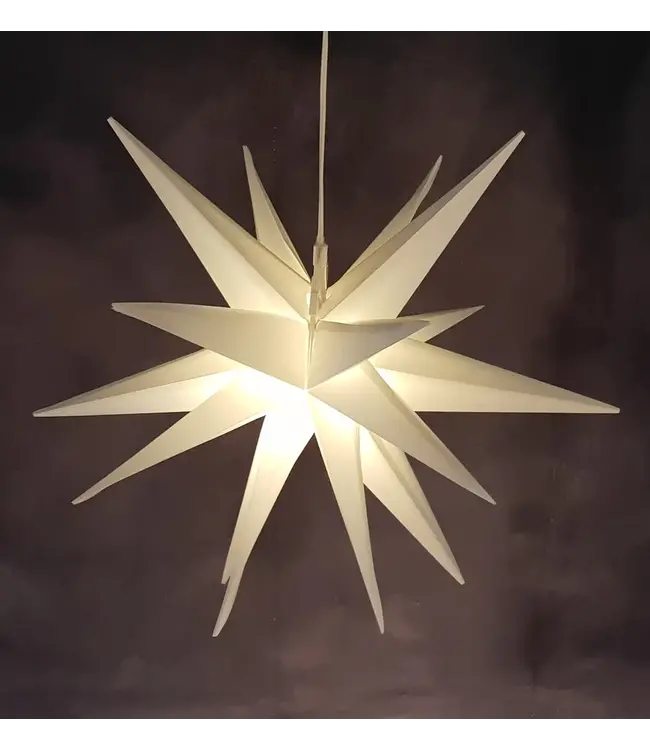 Star-Max LED kunststof ster 58 cm, wit