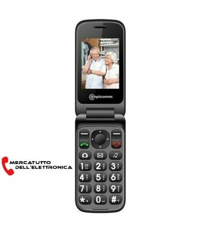 Mobiele telefoon PowerTel M6750 opvouwbaar, SOS-knop en oplaadstation