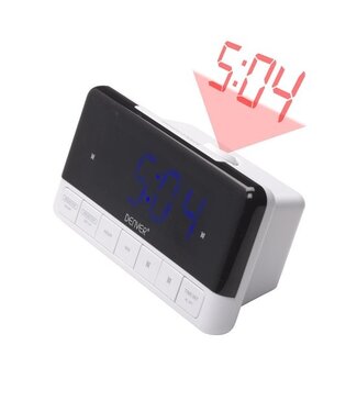 Denver Denver ECP-719NR - Alarm klok - Wekker - Duaal Alarm -  Buzzer - Snooze functie - Wit