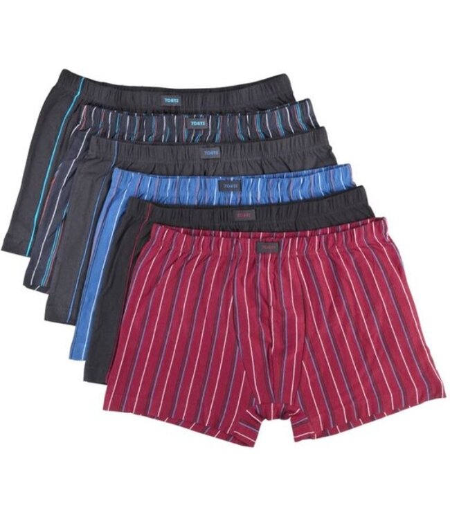 7DAYS Retro shorts, 6-pack, geassorteerde kleuren, maat 7